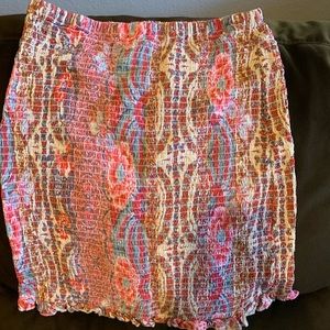 Guess Trixie Smocked pull-on skirt